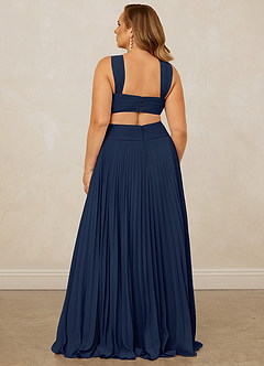 Christian Siriano Bridal for Azazie 1009 Bridesmaid Dresses Dark Navy A-Line Pleated Chiffon Dress image15