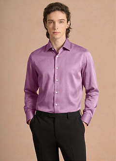 front Julian Glycine Chemise habillée en satin stretch