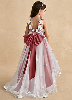 Azazie Celia Flower Girl Klänningar Klä A-Line i Tyll Spets image2