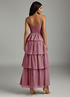 Azazie Kaiden Bridesmaid Dresses Vintage Mauve A-Line Sweetheart Neckline Chiffon Dress image2