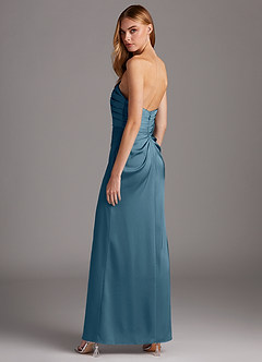 Azazie Lexie Final Sale Bermuda Sheath Strapless Stretch Satin Convertible Dress image5