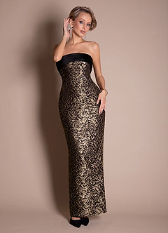Ella Ebony Gold Maxi Dress image5