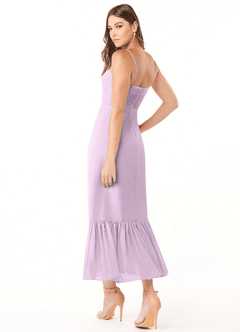 Azazie Justina Final Sale Rust A-Line Sweetheart Neckline Chiffon Dress image4