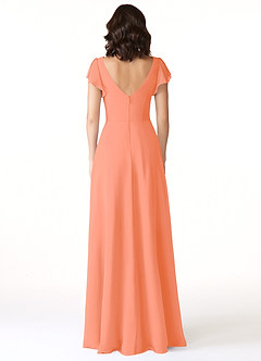 Azazie Omari Abiti da Damigella Abito A-Line in Chiffon Tramonto image2