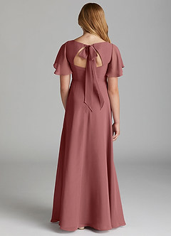 Azazie Kimber Junior Amethyst A-Line Pleated Chiffon Dress image2