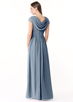 Azazie Organa Brautjungfernkleider A-Linie Plissee Chiffon Kleid Zwielichtviolett image4