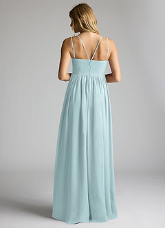 Azazie Emree Brautjungfernkleider für Schwangere A-Linie Chiffon Bodenlänge Kleid image4