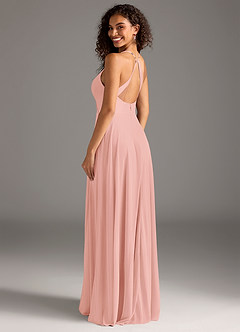 Azazie Davis Bridesmaid Dresses Rosette A-Line Pleated Mesh Dress image3