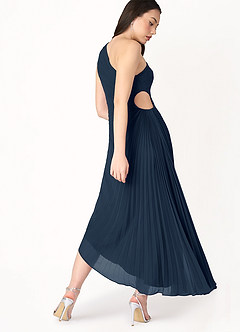 Angelina Navy Asymmetrical Dress image2