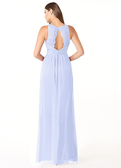 Azazie Luz Bridesmaid Dresses Lavender A-Line Lace Chiffon Dress image2