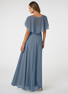 Azazie Jamie Robes de demoiselle d'honneur Robe Trapèze en Mousseline de soie Violet Crépusculaire image5