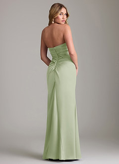 Azazie Lucille Bridesmaid Dresses Dusty Sage Mermaid Strapless Stretch Satin Convertible Dress image2