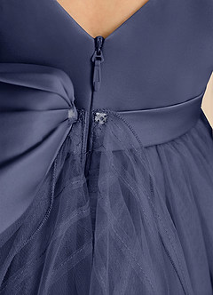 Azazie Pear Flower Girl Dresses Stormy Ball-Gown Bow Tulle Dress image7