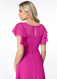 Azazie Lily Vente Finale Robe Empire Plissée Longueur ras du sol Mousseline de soie image5