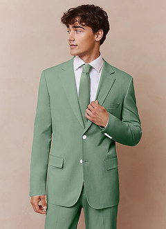 front James Matcha Structured Stretch Suit Jacket