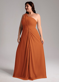 Azazie Brooke Brautjungfernkleider A-Linie One-Shoulder Chiffon Kleid Kanel image12