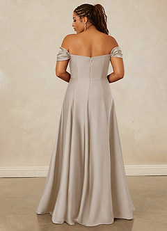 Christian Siriano Bridal for Azazie 1002 Bridesmaid Dresses Frost A-Line Off the Shoulder Stretch Satin Convertible Dress image16