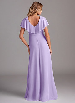 Azazie Lainey Bridesmaid Dresses Lilac A-Line with Pockets Chiffon Dress image7