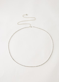 front Rhinestone Strand Belt