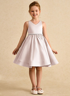 Azazie Julietta Flower Girl Dresses Rose Petal Ball-Gown Convertible Tulle Dress image9