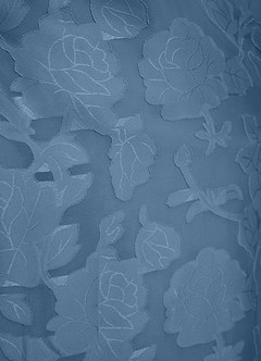 Azazie Amalie Brautjungfernkleider A-Linie Plissee Blumen-Burnout Kleid Stahlblau image14