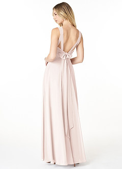 Azazie Julie Bridesmaid Dresses Rose Petal A-Line Sweetheart Neckline Chiffon Dress image2