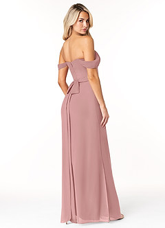 Azazie Joretta Bridesmaid Dresses Dusty Rose A-Line Sweetheart Neckline Chiffon Convertible Dress image5
