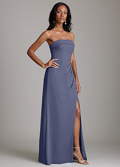 Azazie Aretha Bridesmaid Dresses Stormy A-Line Strapless Chiffon Dress image5