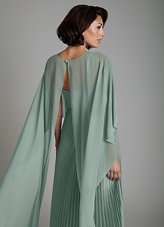 Azazie Micah Bridesmaid Dresses Silver Sage A-Line Corset Stretch Satin Convertible Dress image8