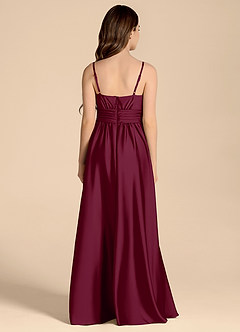 Azazie Catalina Junior Vestido de Mora de Satén Elástico de Corte en A con Escote de Corazón image2