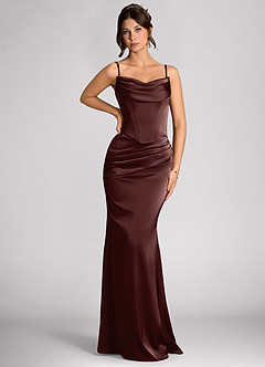 Calista Ganache Luminous Satin Maxi Dress image5