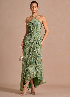 Kleid Hatsu Grüne Blumen image3