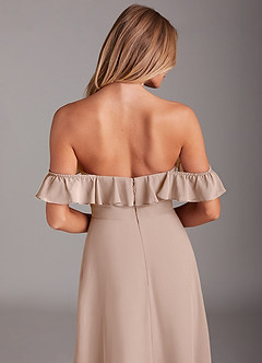 Azazie Lyra Bridesmaid Dresses English Rose A-Line Chiffon Convertible Dress image8