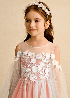 Azazie Zimi vestidos de niña de las flores Vestido de Atardecer de Tul de Princesa con Escote de Corazón image9