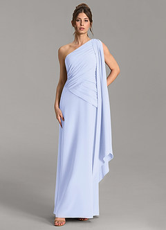Azazie Ayra Bridesmaid Dresses Lavender A-Line One Shoulder Chiffon Dress image1