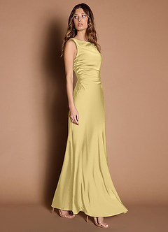 Evadne Lemon Sorbet Open Back Dress image3