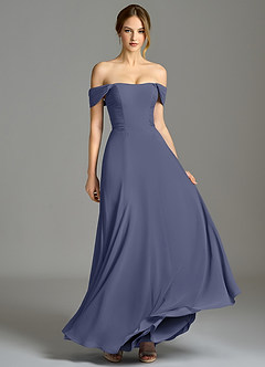 Azazie Oasis Bridesmaid Dresses Stormy A-Line with Pockets Chiffon Dress image4