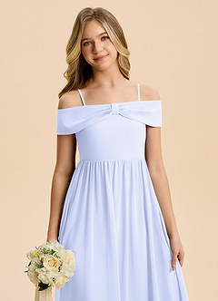 Azazie Coran Junior Jurk van Chiffon met A-Lijn Off the Shoulder Lavendel image2