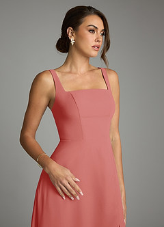 Azazie Debra Bridesmaid Dresses Antique Rose A-Line with Pockets Chiffon Convertible Dress image3