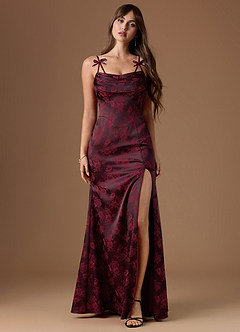 Tamia Royal Maroon Maxi Dress image4