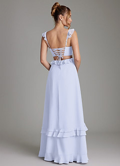 Azazie Malaya Bridesmaid Dresses Lavender A-Line Corset Chiffon Dress image2