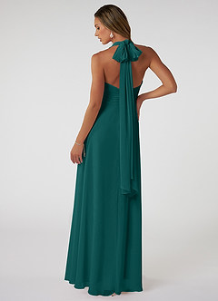Azazie Fifi Bridesmaid Dresses Peacock A-Line Strapless Chiffon Convertible Dress image3