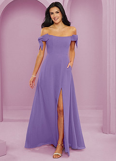 Barbie ♥ Azazie Bridesmaid Dresses Tahiti A-Line Off the Shoulder Chiffon Convertible Dress image1