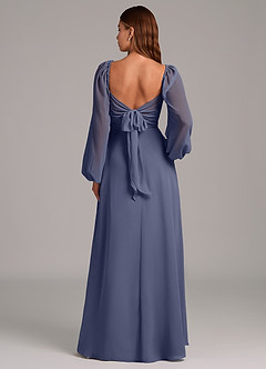 Azazie Annistyn Bridesmaid Dresses Stormy A-Line Long Sleeve Chiffon Dress image7