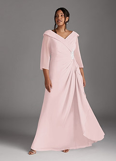 Azazie Jaycee Mother of the Bride Dresses Blushing Pink A-Line Chiffon Dress image9