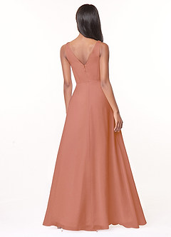 Azazie Nala Bridesmaid Dresses MAI TAI A-Line Pleated Chiffon Dress image2