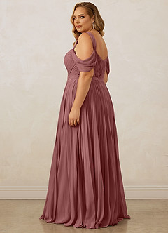 Christian Siriano Bridal for Azazie 1013 Bridesmaid Dresses Desert Rose A-Line Off the Shoulder Chiffon Dress image15