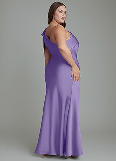 Azazie Yuanna Bridesmaid Dresses Tahiti Mermaid One Shoulder Stretch Satin Dress image9