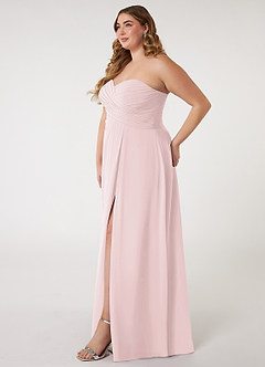Azazie Arabella Allure Robes de demoiselle d'honneur Robe Trapèze Convertible en Mousseline de soie Encolure en Forme de Cœur Rose Pâle image16