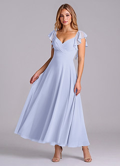 Azazie Leilani Bridesmaid Dresses Lavender A-Line Ruched Chiffon Dress image1
